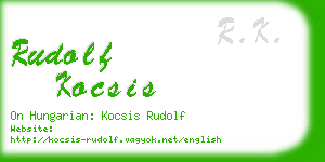 rudolf kocsis business card